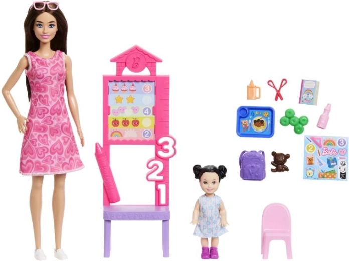 Compleet klaslokaal met rijke accessoires