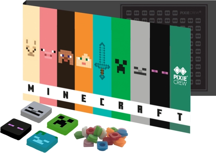 Pixie Crew Minecraft afsluitbare wenskaart en groet met cadeautje binnenin