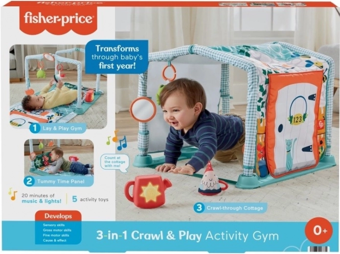 Fisher-Price 3-in-1 speelkleed Ontdekkershuis met geluiden