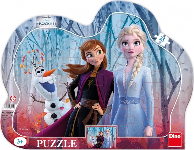 Puzzel Frozen II met Olaf 25 stukjes