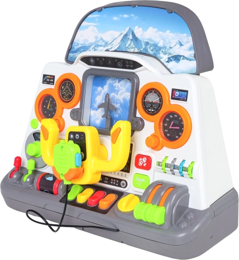 Cockpit vol bedieningselementen om pilootje te spelen