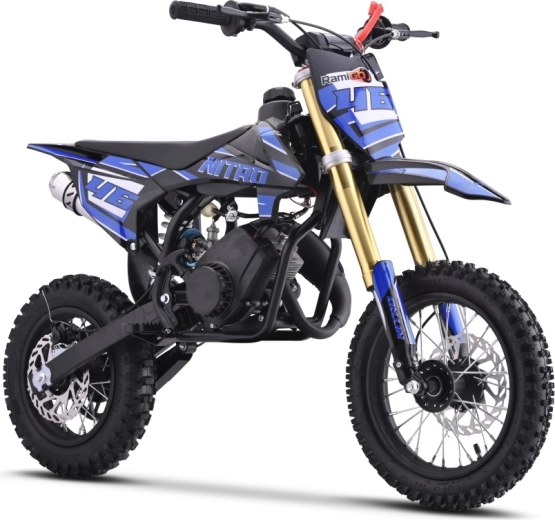 Offroad-onderstel: hydraulische vork en schijfremmen