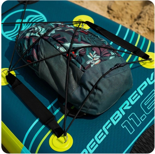 Comfort en zekere grip dankzij EVA-oppervlak en bungeenet