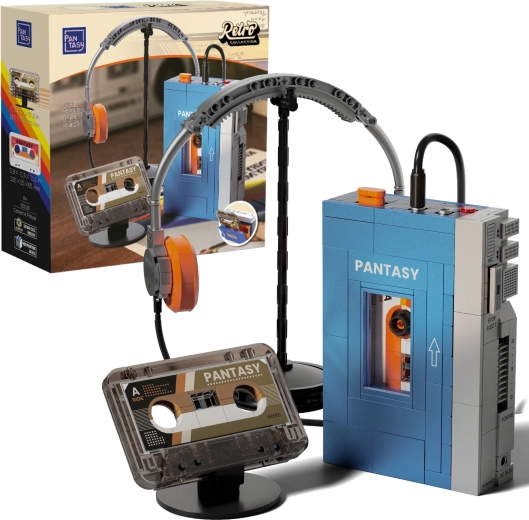 Pantasy retro bouwset draagbare cassetteplayer walkman