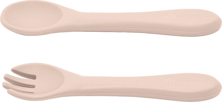 Bestek voor kleine handjes + bijtstukje blaadje