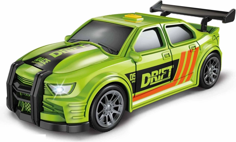 Groene raceauto met licht- en geluidseffecten 16 cm