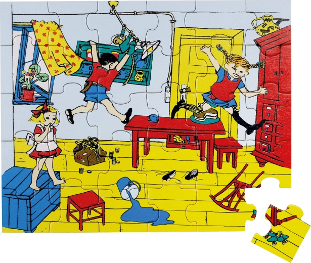 Houten puzzel Pippi Langkous 30 stukjes