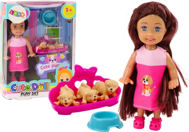 Mini pop Jurk met lang haar Three Dog Lair