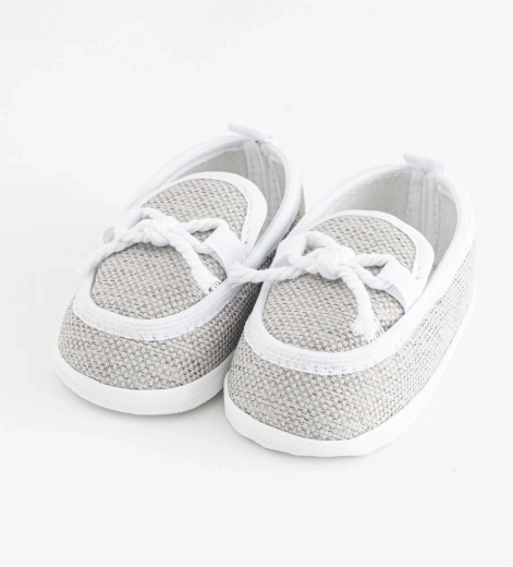 Baby mocassins slofjes New Baby grijs 0-3 maanden