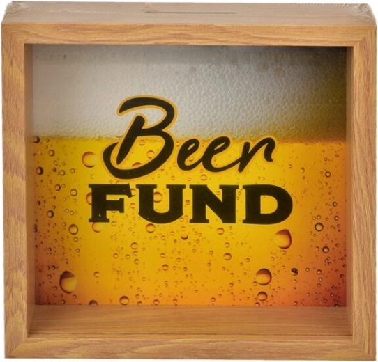Houten spaarpot Beer Fund 20 × 5 × 20 cm