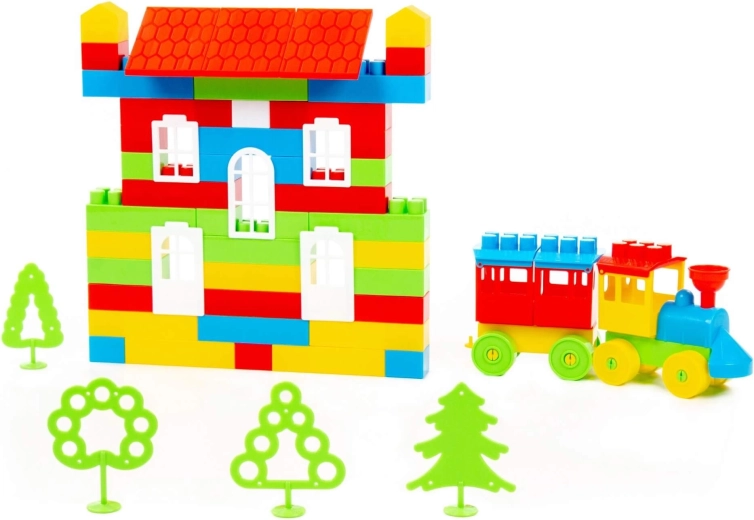 Huizen en treintjes bouwen