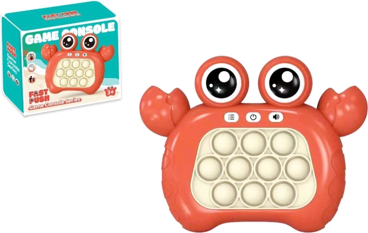 Interactieve krab – elektronische geheugenspel met pop-it knoppen