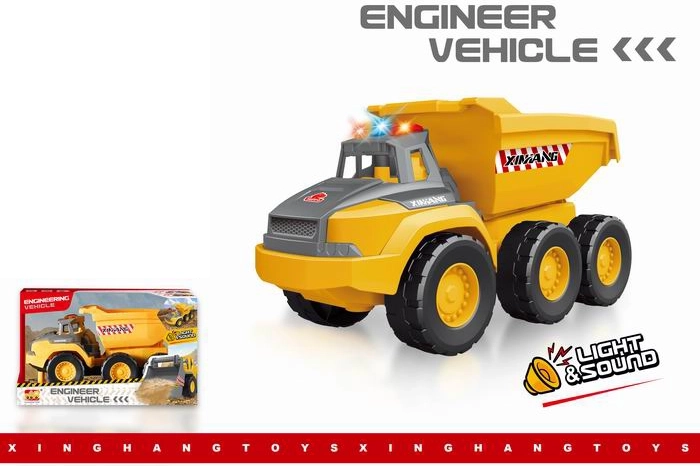 Kiepende vrachtwagen met aandrijving, licht en geluid