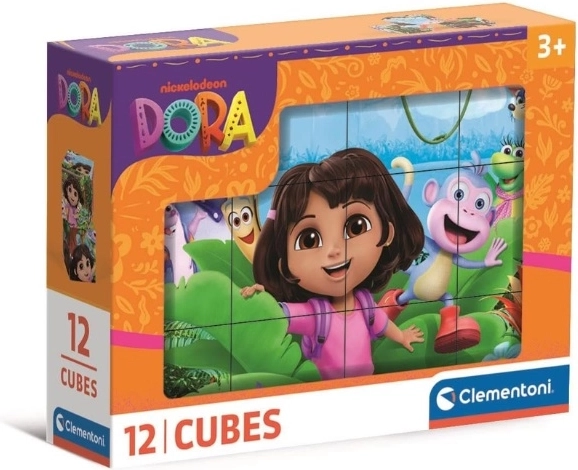 Cubi blokjes Dora – 12 stukjes (6 afbeeldingen)