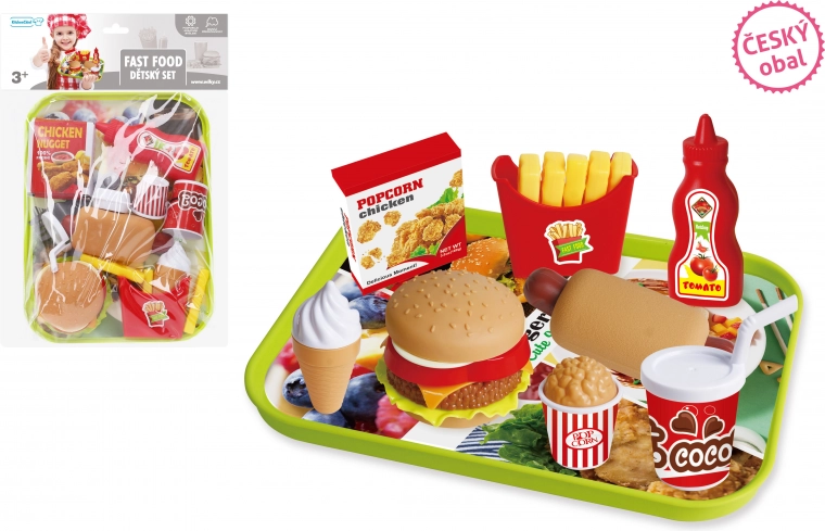 Speelset Fastfood met dienblad voor kinderen