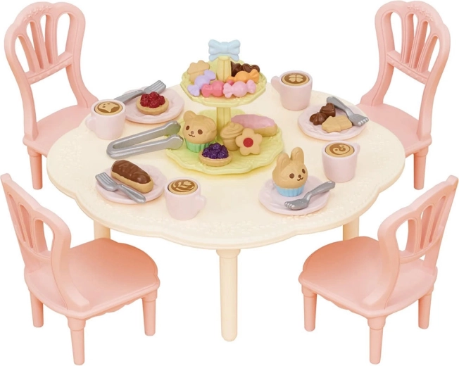 Feestelijke tafel voor vier personen