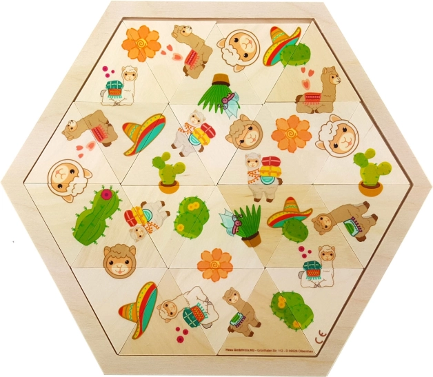 Hess puzzel mozaïek lama 24 stukjes