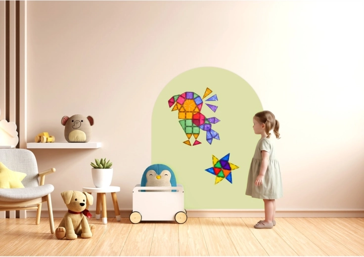 Cleverclixx magnetische wandfolie Soft Olive 95 × 75 cm