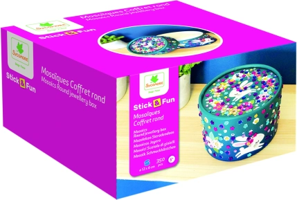 Stick & Fun ovale sieradendoos met mozaïeksteentjes