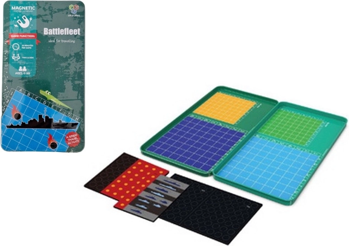 Magnetisch spel Zeeslag in een blikken doosje