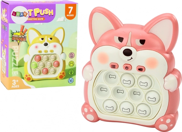 spel Pop-It Vos met 7 spelmodi roze