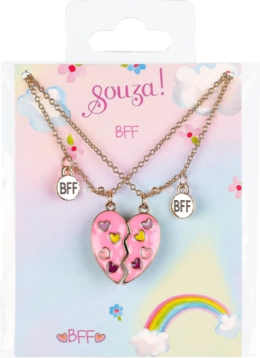 Souza! Cadeauset BFF Heart-halskettingen met hartje - 2 stuks