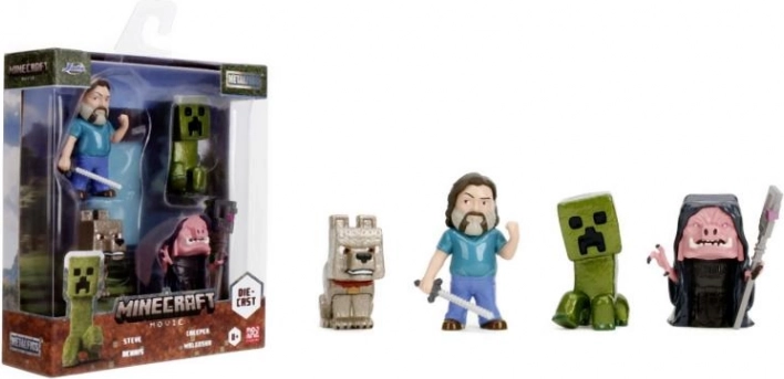 set van metalen figuren MINECRAFT MOVIE 6,5 cm – 4 stuks