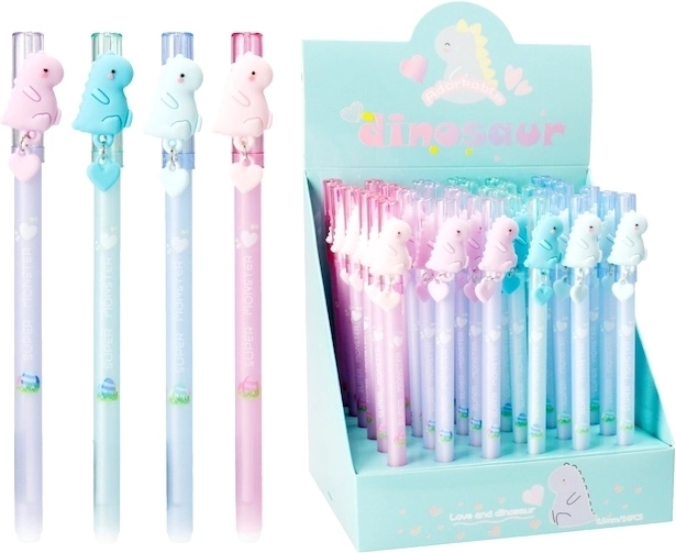 Uitwisbare gelpen met dinosaurus