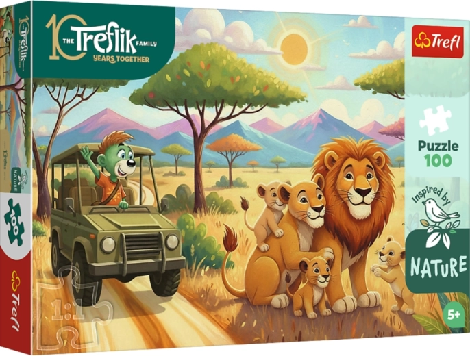 Puzzel 100 stukjes – leeuwen – RODZINA TREFLIKÓW – Trefl