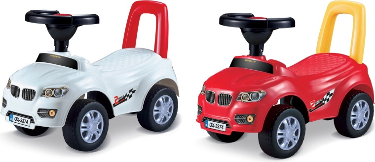 Loopauto voor kinderen in de vorm van een auto met rugleuning 53 cm