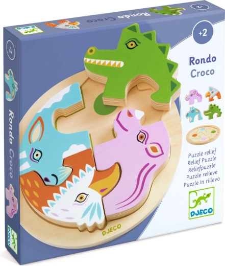 DJECO houten insteekpuzzel rondo croco