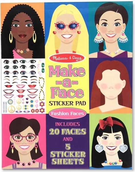 Stickerset met gezichten voor kinderen (MELISSA & DOUG MAKE‑A‑FACE)