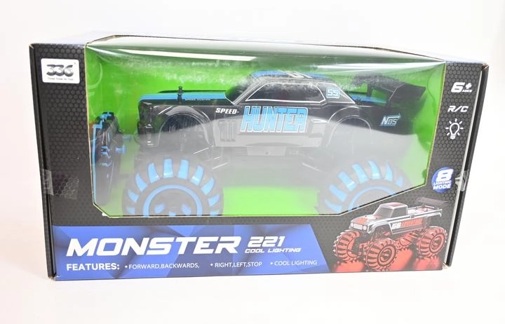 Op afstand bestuurbare terreinwagen Monster truck met verlichting