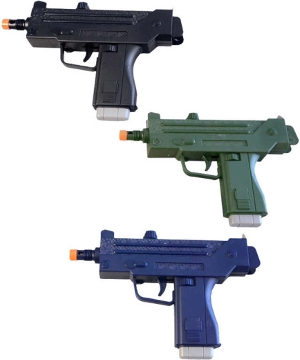 Kinder plastic pistool in revolverstijl met geluid 24 cm op batterijen - 1 stuk