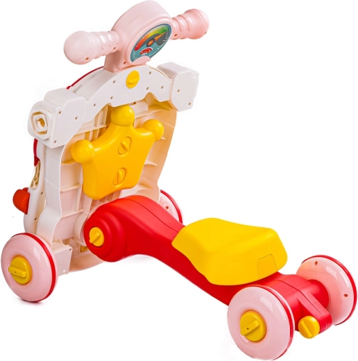 4-in-1: loopwagen, loopfiets, step en educatief tafeltje