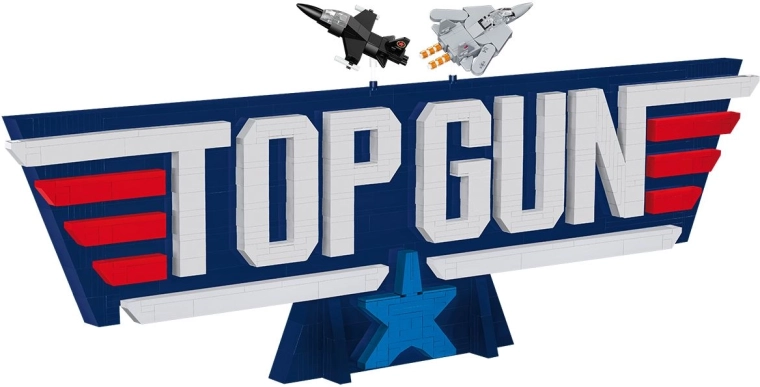 Iconisch 3D-logo van Top Gun als decoratie om tentoon te stellen