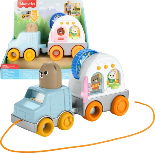 Fisher-Price trek-educatieve camper om achter je aan te trekken voor baby’s