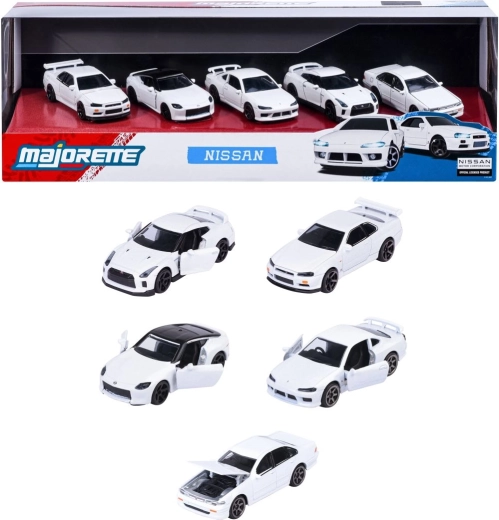 Nissan geschenkset met metalen modelauto's, 5 stuks