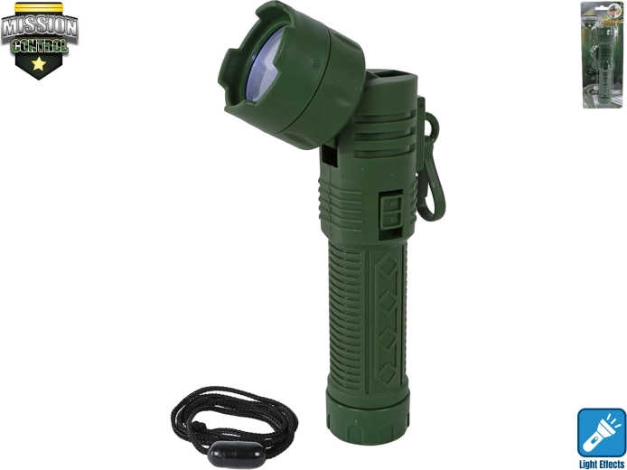 Mission Control handlamp 16 cm met draaibare kop 90°