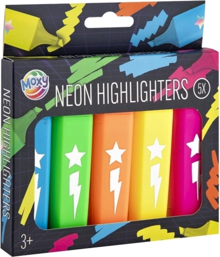 5 neonkleuren in de verpakking