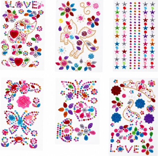 6 vellen diamantstickers