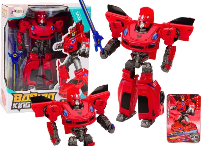 Auto robot 2-in-1 rode sportieve transformator