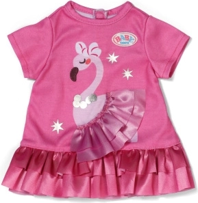 BABY born jurkje met flamingo voor poppen van 43 cm