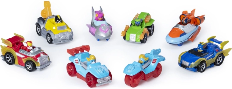 8 voertuigen met Paw Patrol-helden