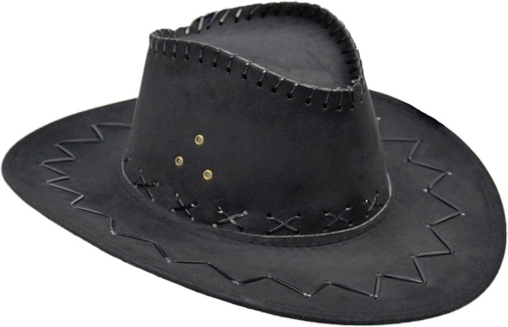 Zwarte cowboyhoed met fluweelachtige uitstraling
