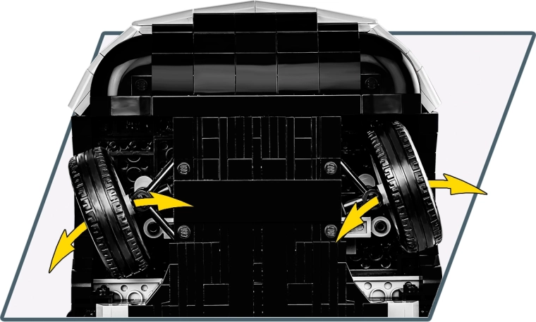 Bestuurbare voorwielen voor een realistische uitstraling