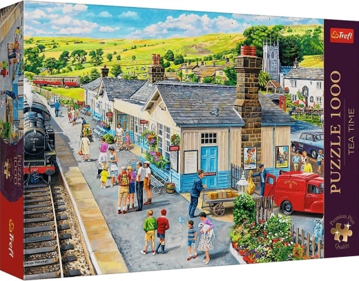 Trefl puzzel Premium Plus Tea Time – treinstation 1000 stukjes