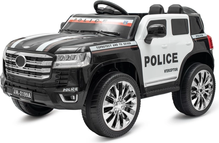 Baby Mix politie elektrische auto 4x4 zwart
