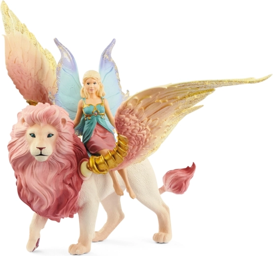 Schleich Bayala elfenfee op een gevleugelde leeuw