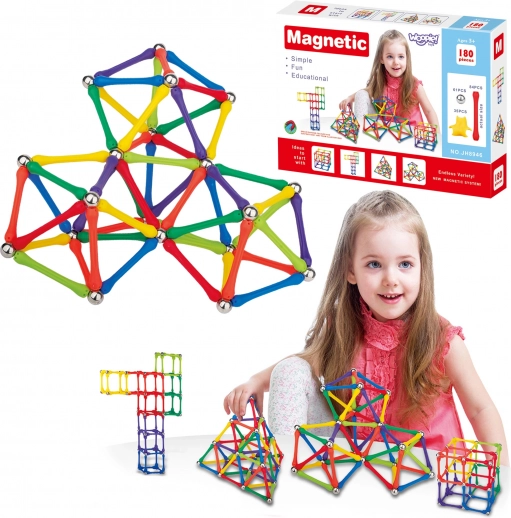 Woopie magnetische bouwblokken Creatieve puzzel 180 stuks